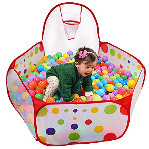 KUUQA Ball Pit Play Tent with Basketball Hoop for Kids Toddlers Outdoor Indoor