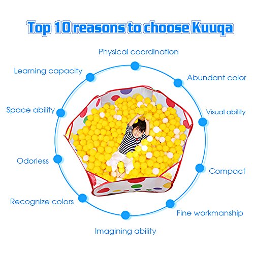 KUUQA Ball Pit Play Tent with Basketball Hoop for Kids Toddlers Outdoor Indoor