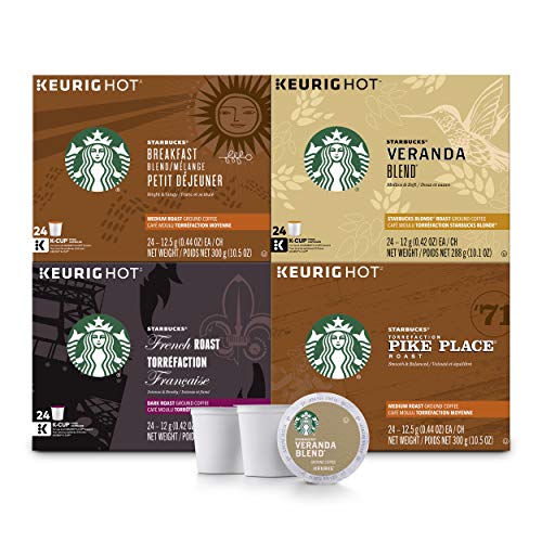 Starbucks Variety Pack K-Cups Pods 4 boxes (96 pods total) Best Before 10/2019