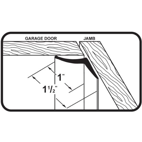 M-D Building Products Available 3822 Vinyl Garage Door Top and Sides Seal, 30