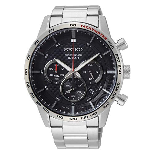 Seiko Neo Sports Chronograph Quartz Black Dial Men's Watch SSB355