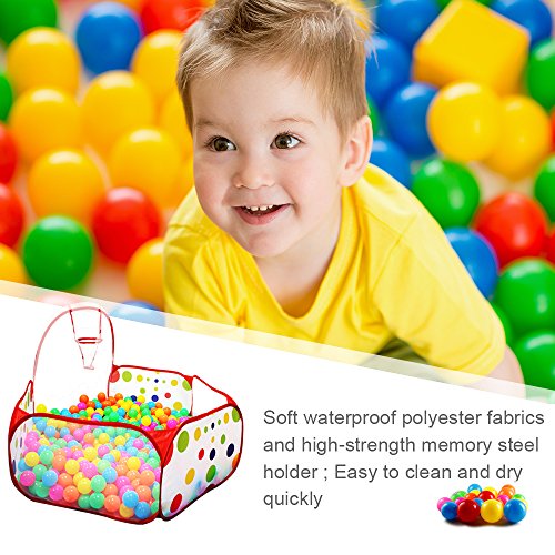 KUUQA Ball Pit Play Tent with Basketball Hoop for Kids Toddlers Outdoor Indoor