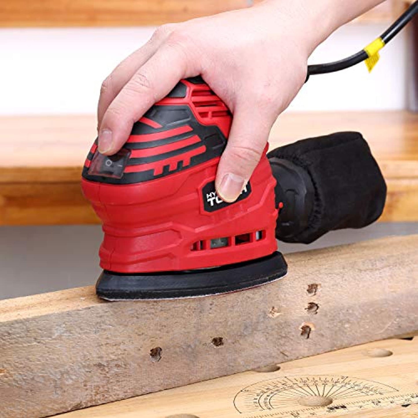 Hyper Tough 1.5-Amp Detail Sander with Sand Paper, Corded, AQ20037G