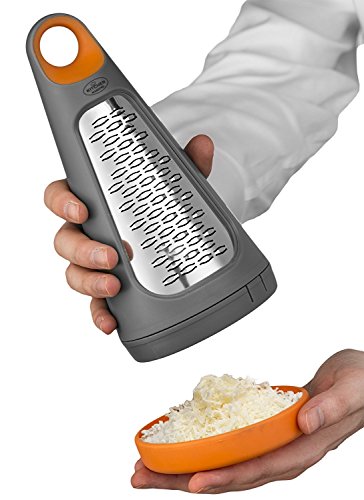 Kitchen Maestro 3 in 1 Grip n Grate. Laser Cut Stainless Steel Grater