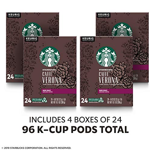 Starbucks Dark Roast K-Cups Caffè Verona (96 count total) Best Before July 2020