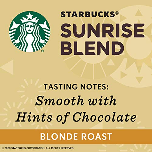 PACK OF 6 Starbucks Sunrise Blend Blonde Roast Ground Coffee BEST BEFORE 11/2019