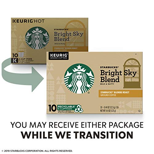 Starbucks Bright Sky Blonde Light Roast K Cups 60 COUNT Best Before August 2020