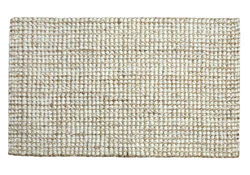 Iron Gate-Handspun Jute Area Rug 24"x36"-Natural- Hand Woven by Skilled Artisans