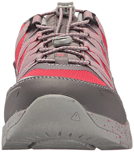 KEEN Utility Men's Asheville Alloy Toe ESD Industrial and Construction Shoe, Magnet/Racing Red, 9.5 2E US