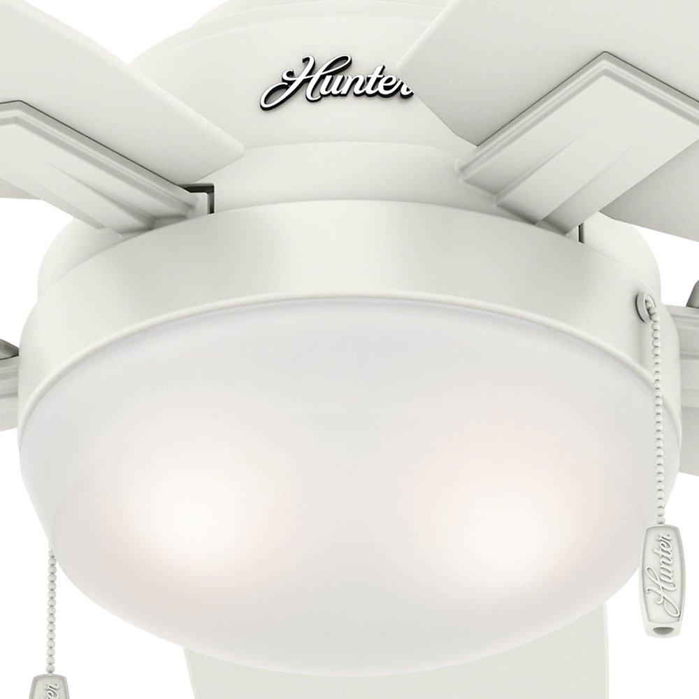 Hunter 59215 Antero 46 in. LED Indoor Fresh White Ceiling Fan with Light