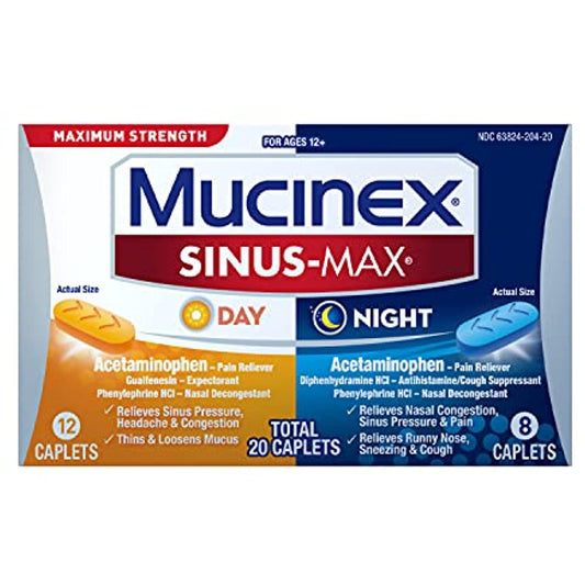 Mucinex Sinus-Max Max Strength Day & Night Caplets 20 ct