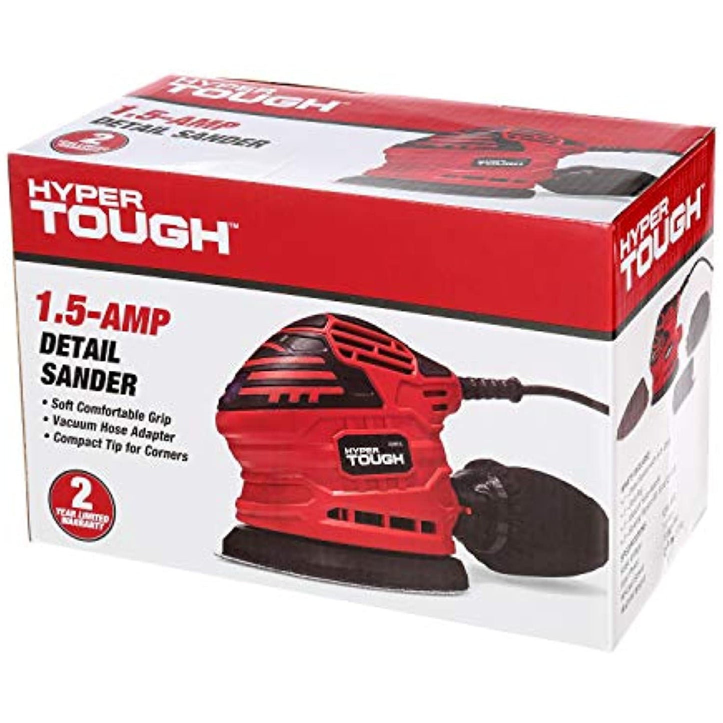 Hyper Tough 1.5-Amp Detail Sander with Sand Paper, Corded, AQ20037G