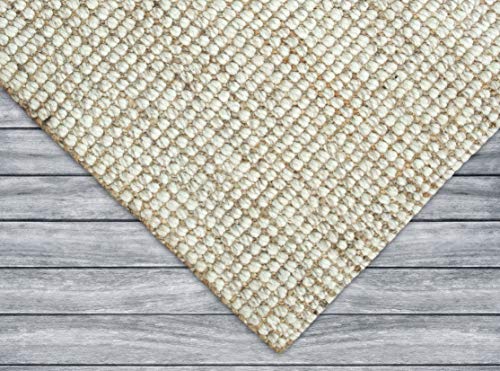 Iron Gate-Handspun Jute Area Rug 24"x36"-Natural- Hand Woven by Skilled Artisans