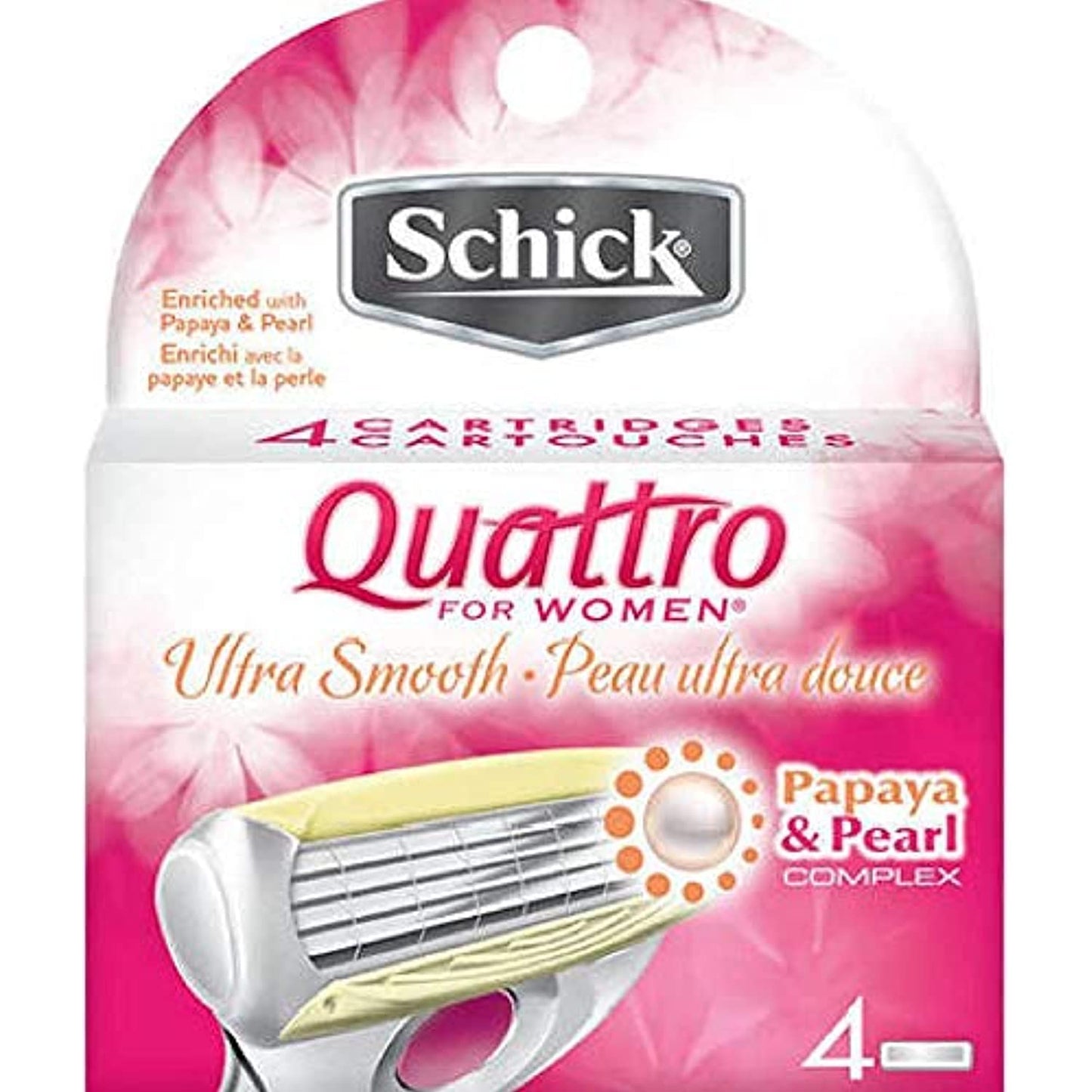 Schick Quattro for Women Ultra Smooth Razor Blade Refills 24 Blades