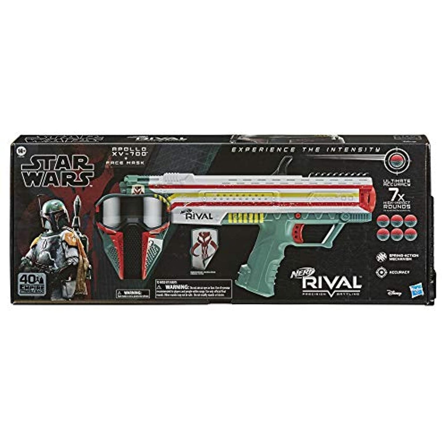 StarWars NERF RIVAL Precision Apollo Xv-700+ Facemask 7x High Impact Rounds