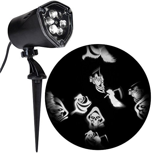 Led LightShow Projection Whirl-A-Motion +Strobe, White, The Reaper