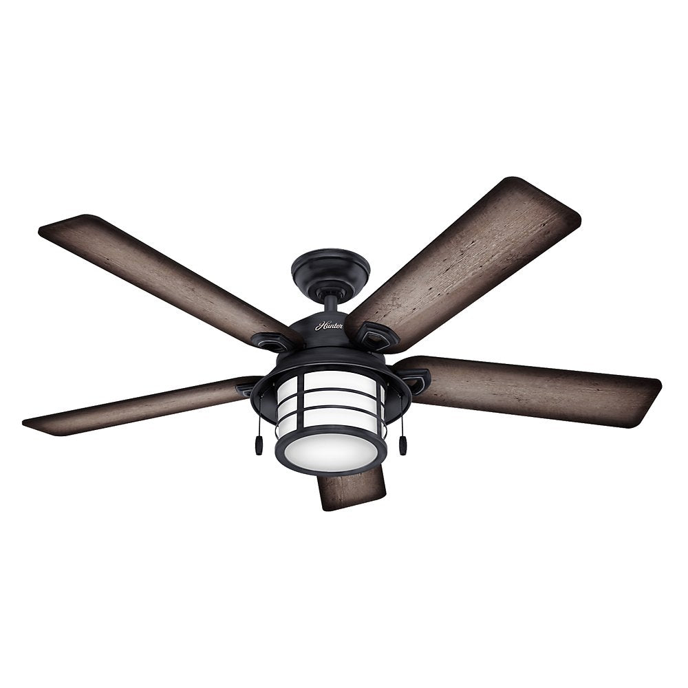 Hunter Indoor/Outdoor Ceiling Fan with Light and Pull Chain Control LIGHT BROKEN