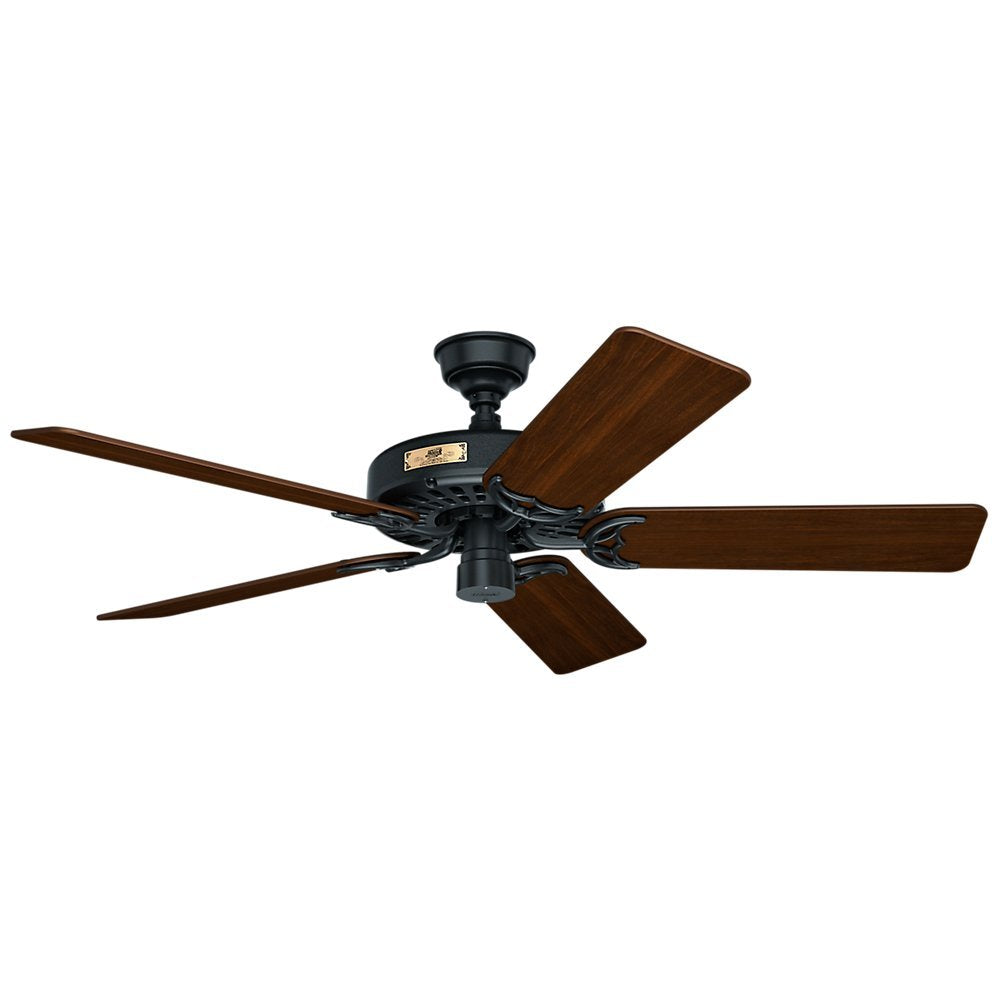 Hunter Indoor/Outdoor Ceiling Fan, with Pull Chain Control - Original 52 inch, Black, 23838