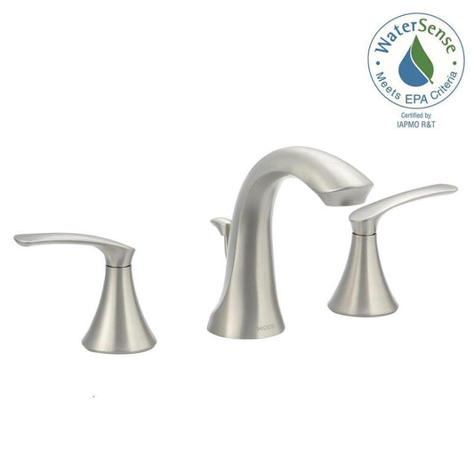 MOEN Darcy 8 in. Widespread 2-Handle High-Arc Bathroom Faucet in Spot Resist Brushed Nickel