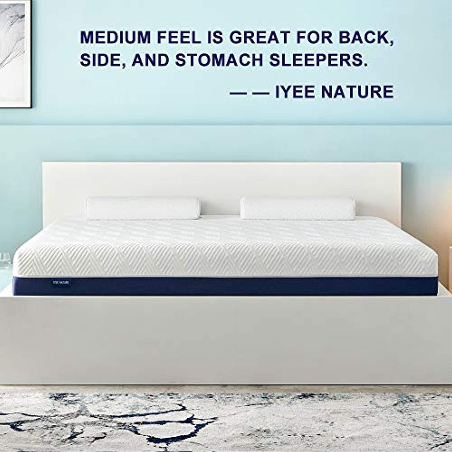 IYEE NATURE Narrow Twin Mattress 6 Inch Cooling-Gel Memory Foam Mattress in a