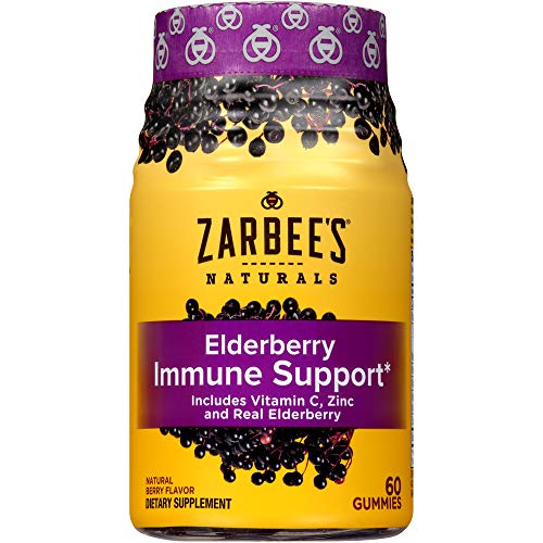 Zarbee's Naturals Elderberry Immune Support* with Vitamin C & Zinc, Natural