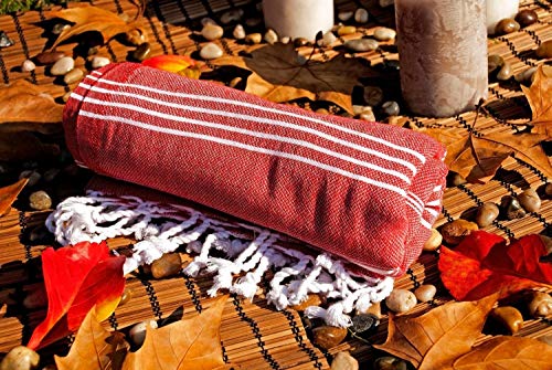 Scarlet 100% Cotton Towel Peshtemal For Beach Swimming Pool Yoga Gym Fitness