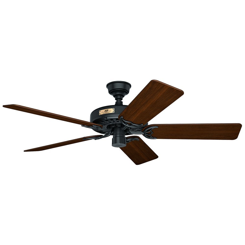 Hunter Indoor/Outdoor Ceiling Fan, with Pull Chain Control - Original 52 inch, Black, 23838