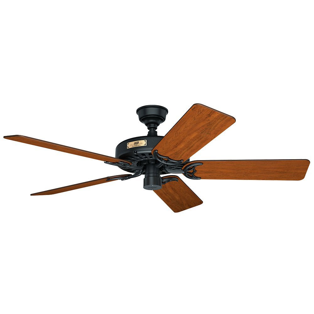 Hunter Indoor/Outdoor Ceiling Fan, with Pull Chain Control - Original 52 inch, Black, 23838