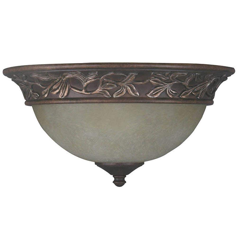 Sheffield 2-Light Venetian Bronze Flush Mount