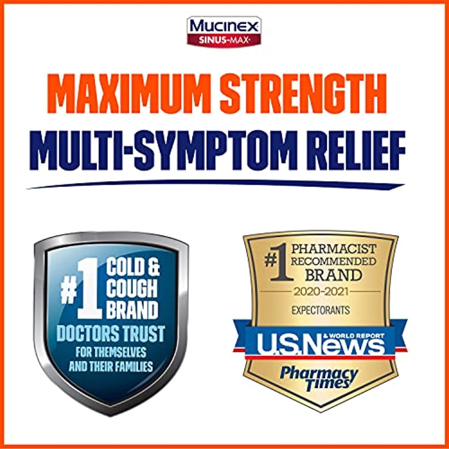 Maximum Strength Mucinex Sinus-Max Pressure and Pain Caplets, 20 Count Relieves Sinus Pressure & Congestion, Headache & Fever, and Thins & Loosens Mucus (Pack of 3)