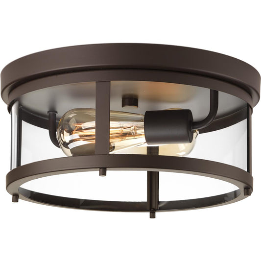 Progress Lighting P550021-020 Gunther Flush Mount, Brown