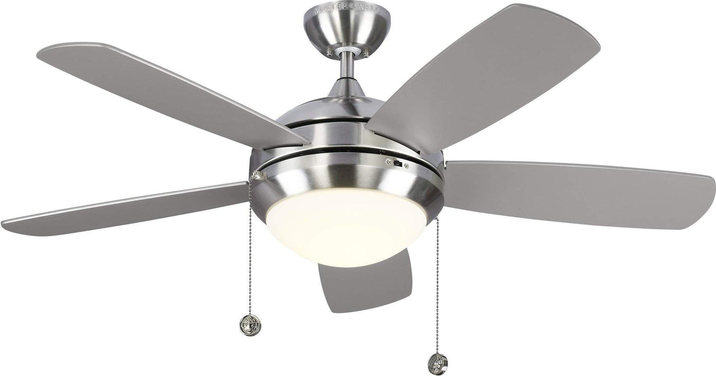 Monte Carlo Fans 5DIC44BSD Discus Classic II Ceiling Fan, Brushed Steel