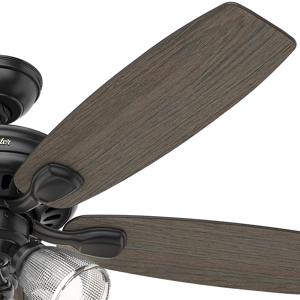 Hunter 52028 Highbury II 52" Led Indoor Matte Black Ceiling Fan With Light Kit