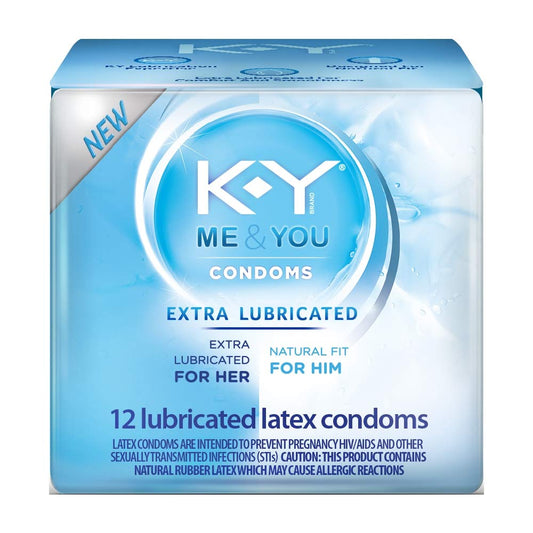 K-Y Extra Lubricated Latex Condoms, 12 Count