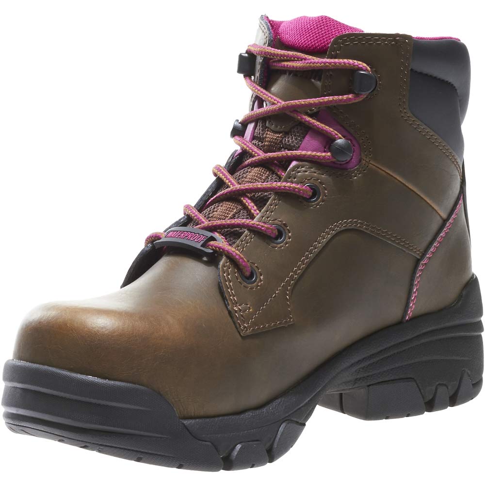 Wolverine Merlin Waterproof Composite-Toe 6" Work Boot Women 6.5 Brown