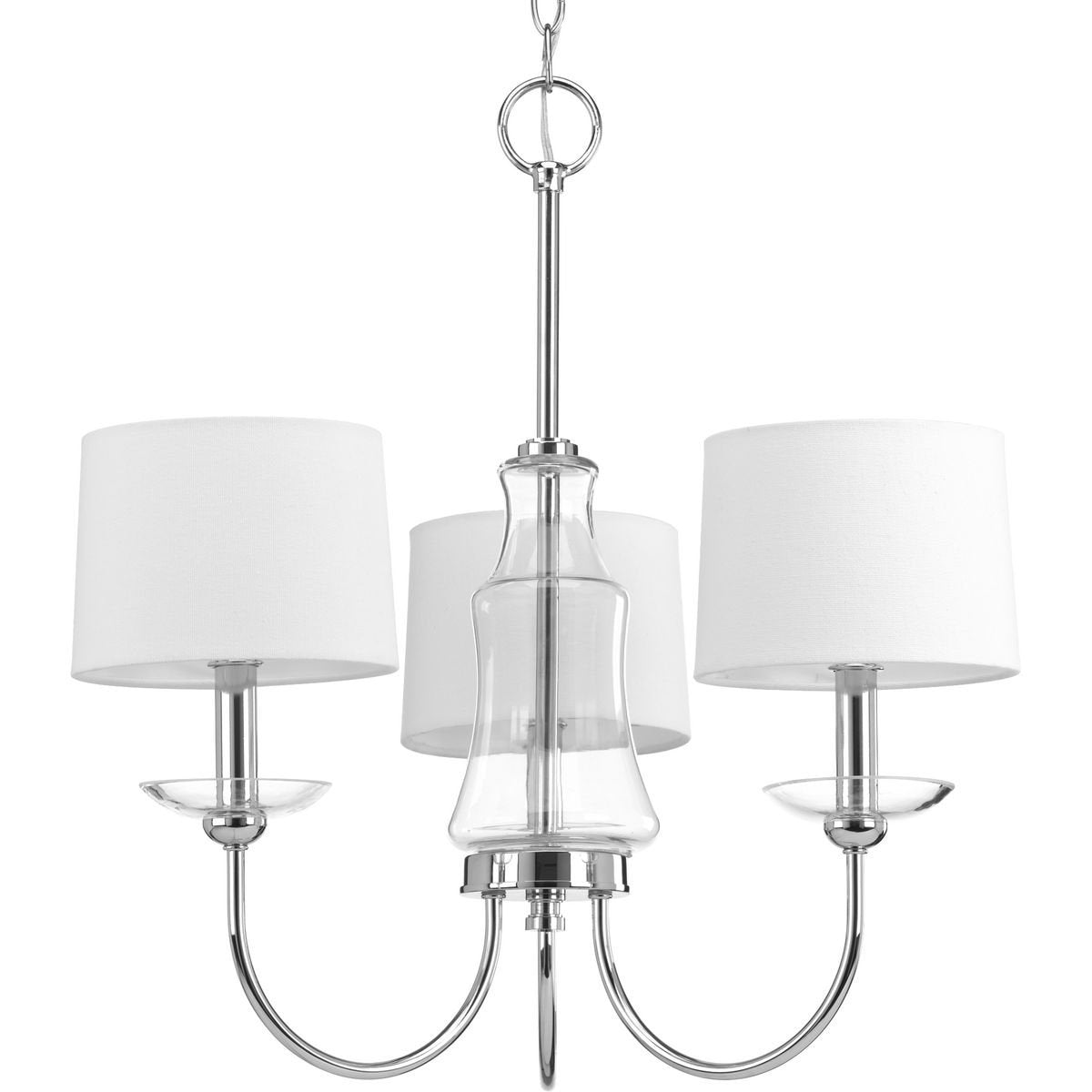 Progress Lighting P400102-015 Litchfield Three-Light Chandelier, Grey