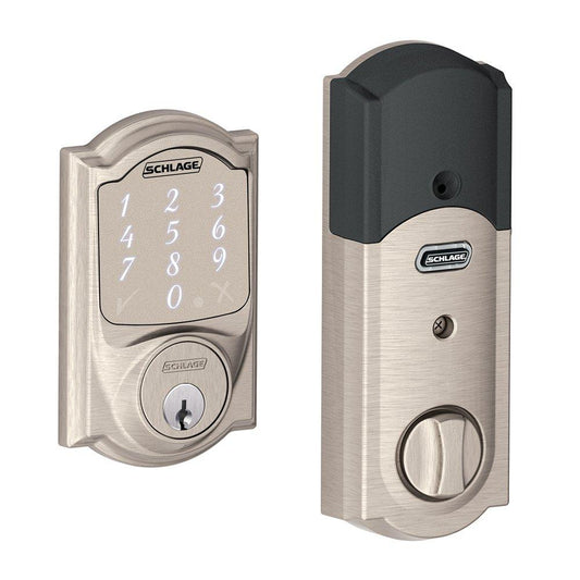 Schlage Sense Smart Deadbolt with Camelot Trim in Satin Nickel (BE479 CAM 619)