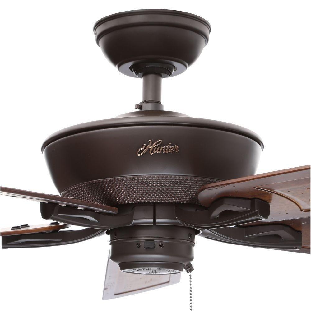 Hunter Caicos 52 in. New Bronze Wet Rated Ceiling Fan