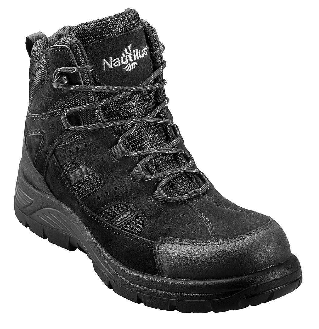 Nautilus Men's Metal Free Waterproof Lace-Up Work Boot Composite Toe Black 12 EE US