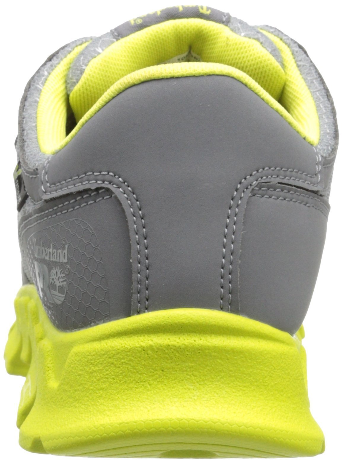 Timberland PRO Women's Powertrain Alloy Toe,Grey/High Green Microfiber,6.5 M US