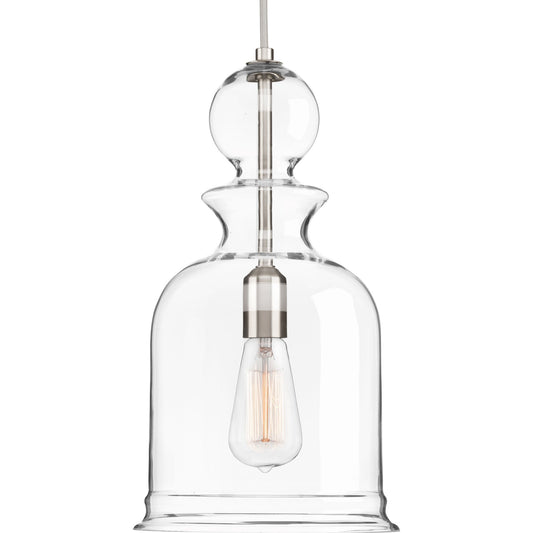 Progress Lighting P5333-09 Staunton One-Light Pendant, Brushed Nickel