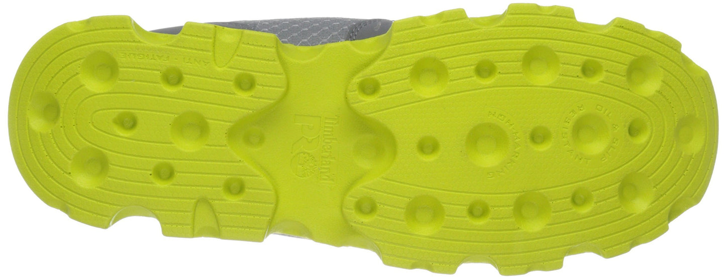 Timberland PRO Women's Powertrain Alloy Toe Grey/High Vis Green Microfiber,11 W