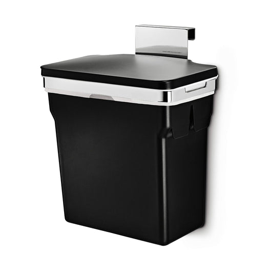 simplehuman 10 Liter / 2.6 Gallon In-Cabinet Trash Can Steel Frame, Black