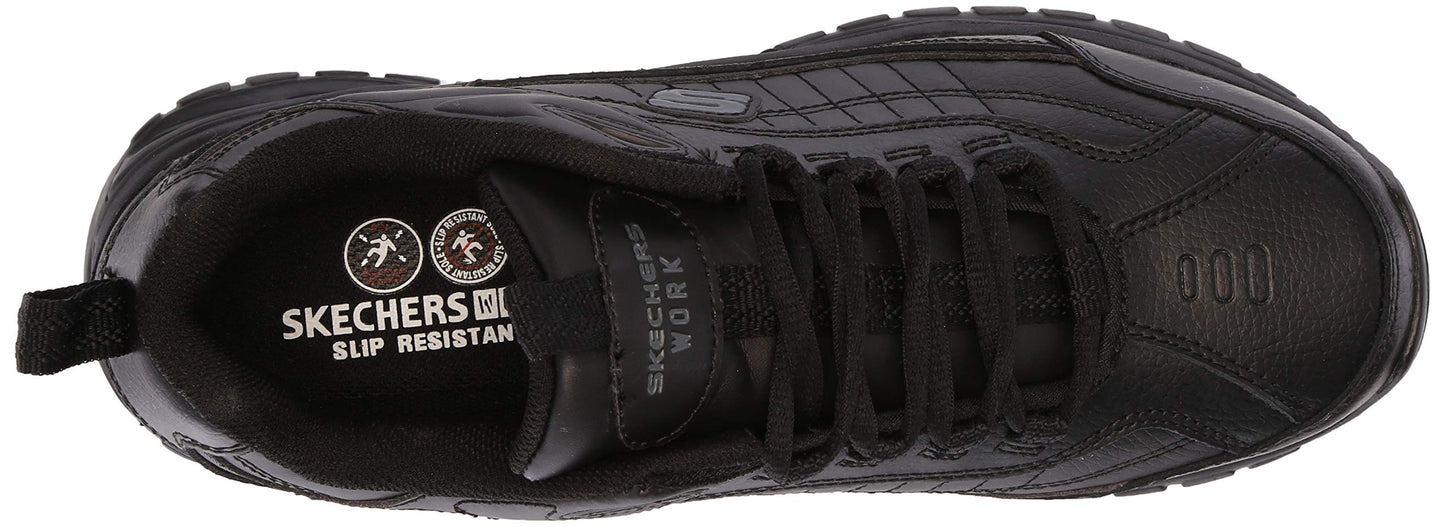 Skechers Work Men's Galley Lace-Up Shoes, Black, 12 Ww/3E