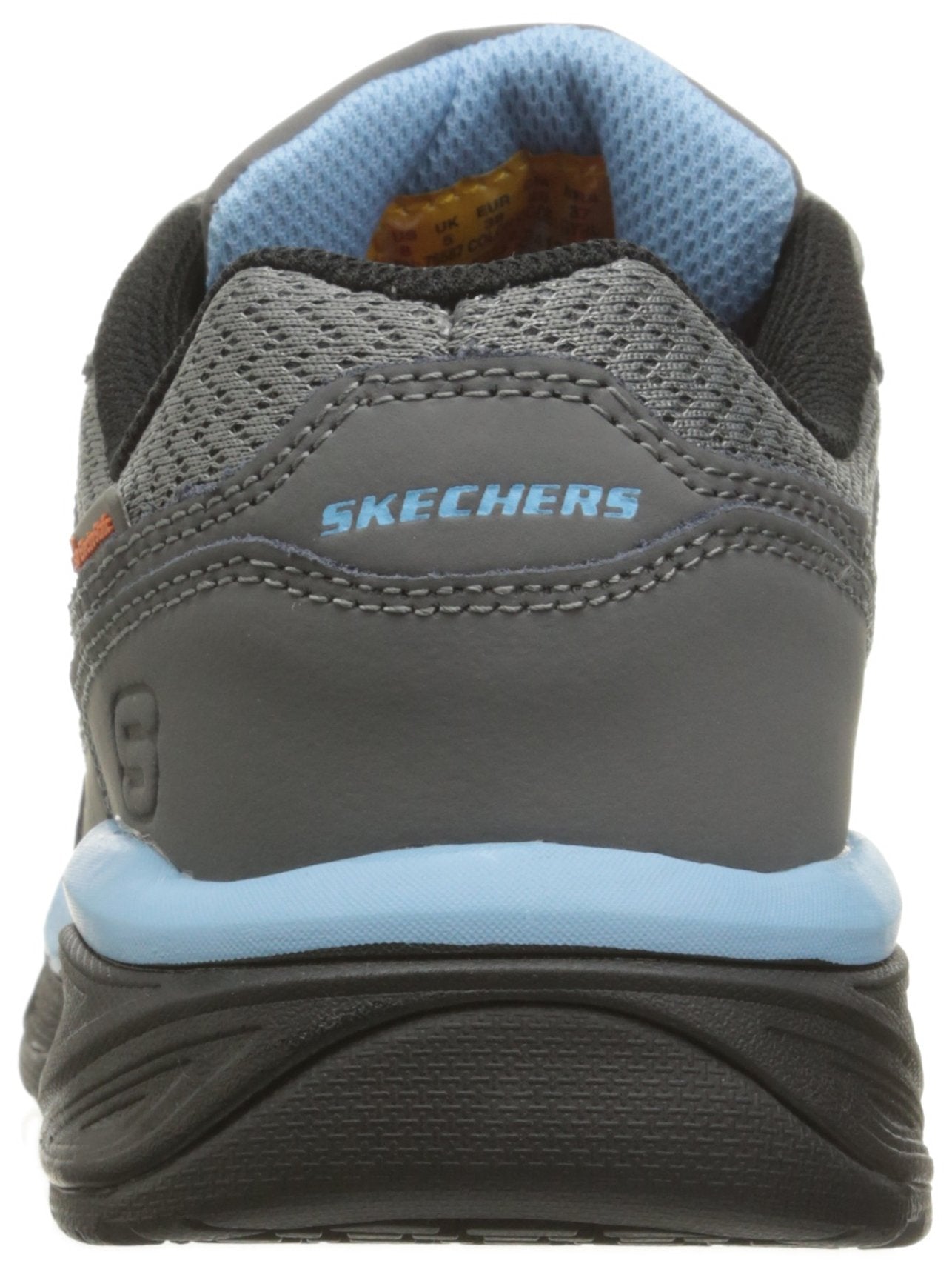 Skechers for Work Women's Conroe Abbenes Work Shoe,Gray/Blue,11 M US