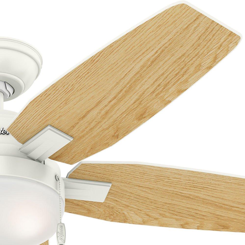 Hunter 59215 Antero 46 in. LED Indoor Fresh White Ceiling Fan with Light