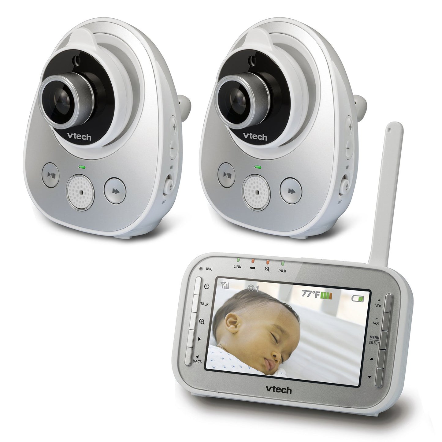 VTech VM342-2 Video Baby Monitor with 170-Degree Wide-Angle Lens for Panoramic..