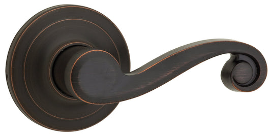 Kwikset Lido Right-Handed Half-Dummy Lever in Venetian Bronze Box with Damage