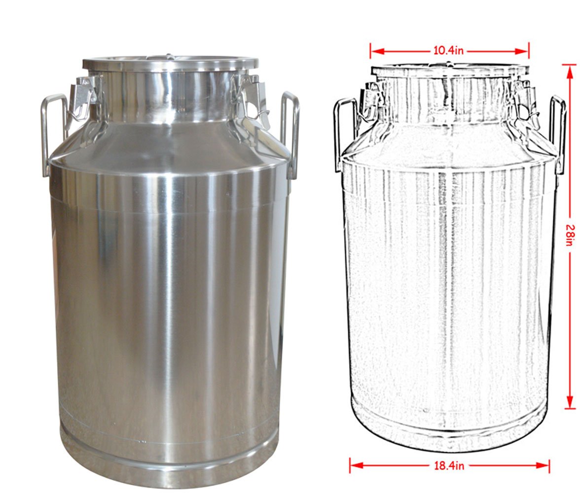 Intbuying Stainless Steel Milk/Wine/Beer/Maple Syrup Pail/Can/Bucket with Lid ..