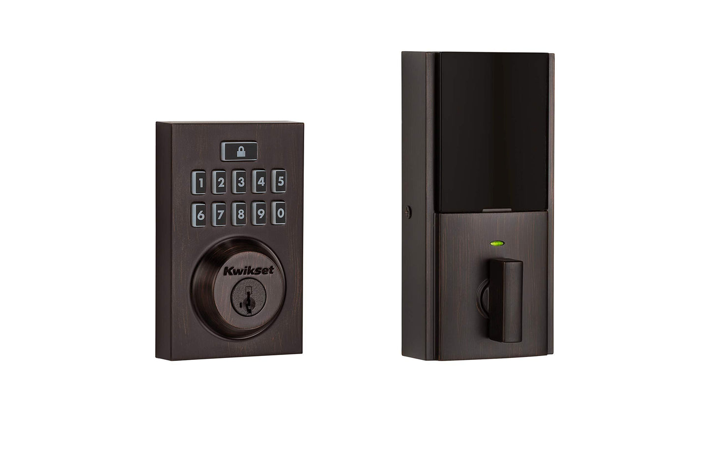 Kwikset Smartcode 913 Contemporary Electronic Deadbolt Featuring Smartkey In Venetian Bronze